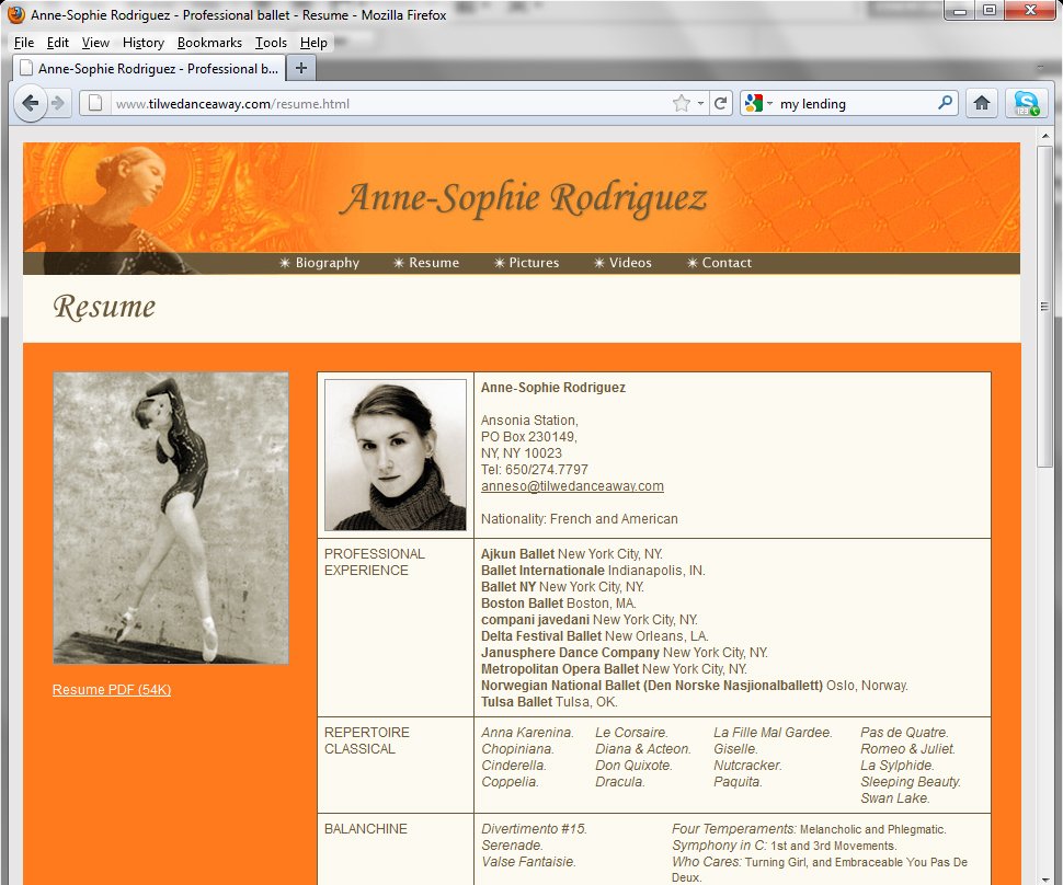 Ballerina Anne-Sophie Rodriguez resume